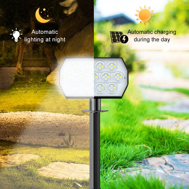 Afralia™ Solar Powered Outdoor Spot Light with 3 Lighting Modes