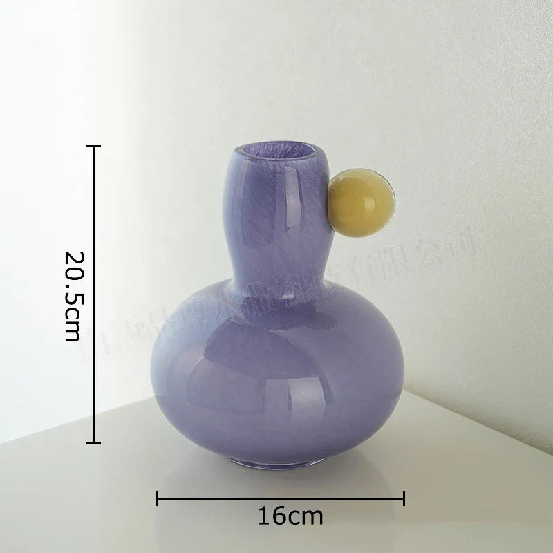 Afralia™ Colorful Ball Glass Vase for Flower Arrangement and Room Decor