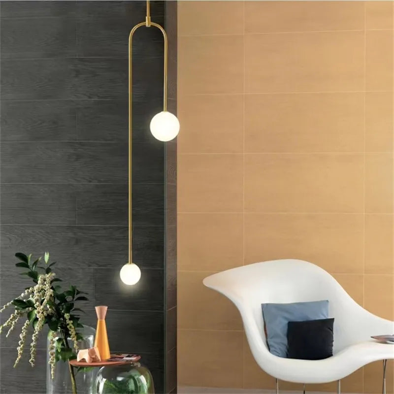 Afralia™ Black & Gold Minimalist Iron Chandelier - Modern Nordic Design Lighting