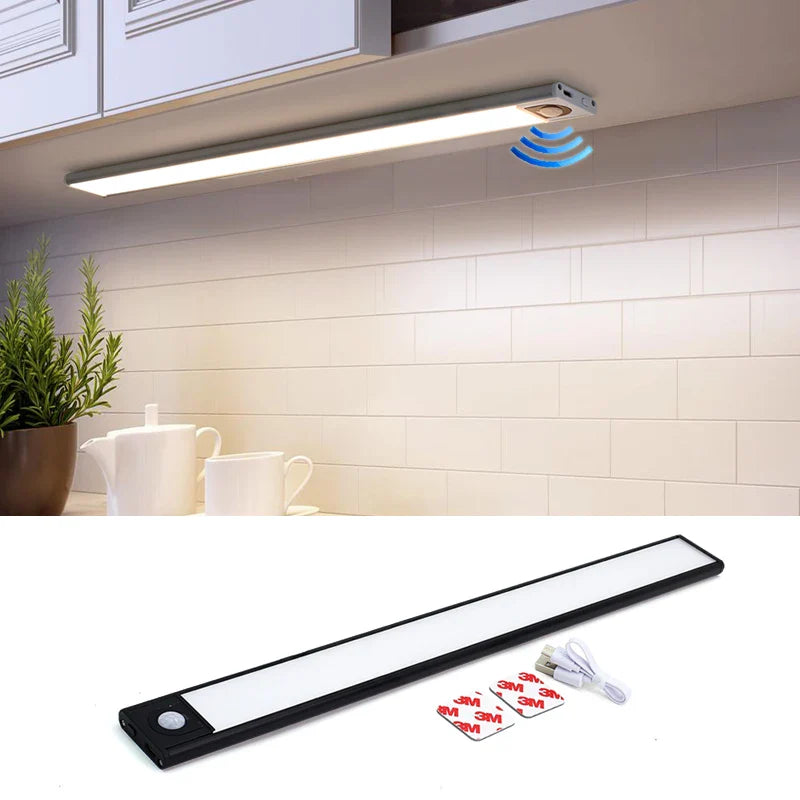 Afralia™ USB Rechargeable LED Cabinet Lamp For Kitchen Night Light