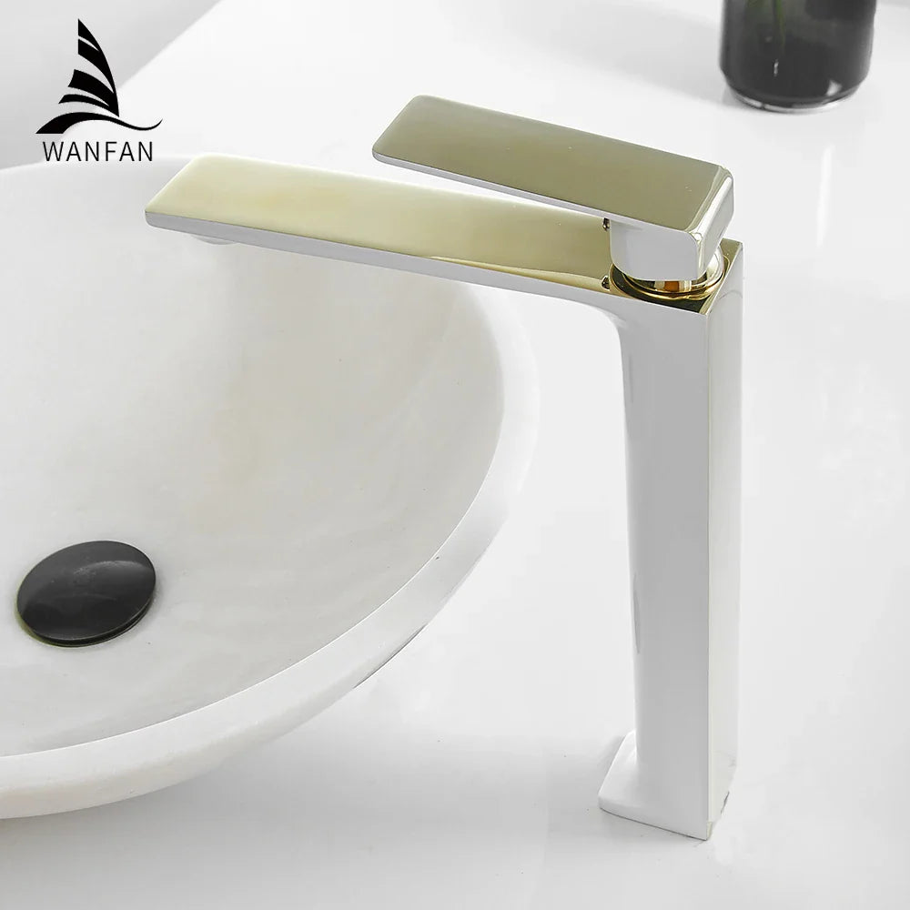 Afralia™ Gold Single Handle Basin Faucet Deck Vintage Wash Mixer Tap