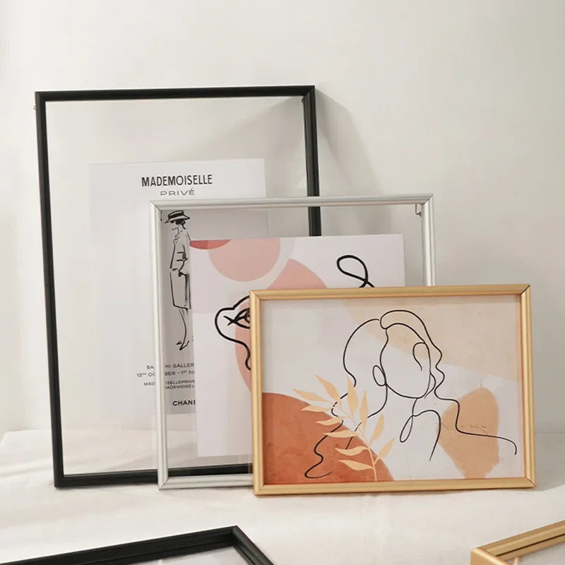 Afralia™ Clear Frame Modern Hangable Picture Frame Acrylic Home Decor