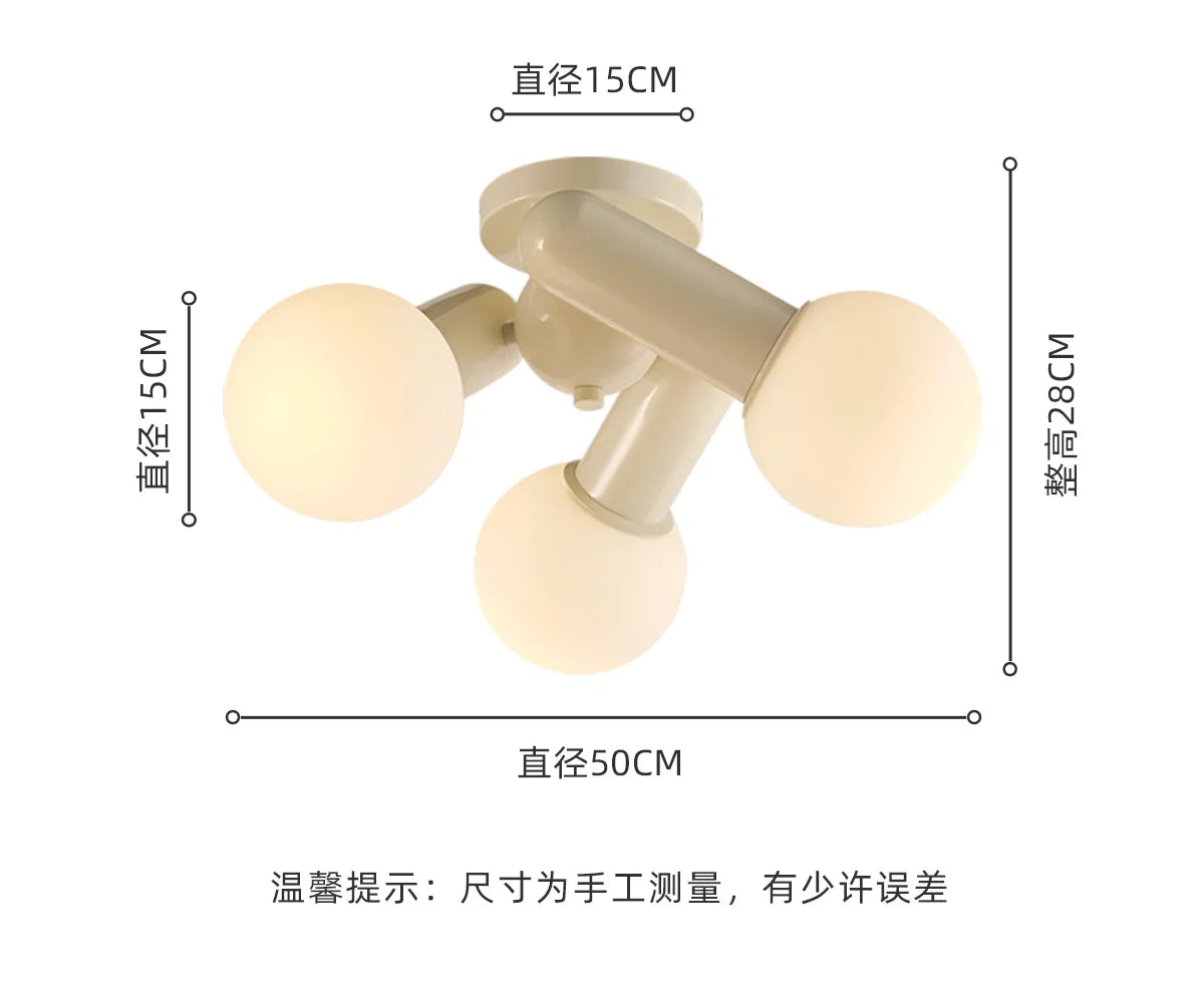 Afralia™ Cream Wind LED Ceiling Light - Modern, Warm, Simple Home Decor