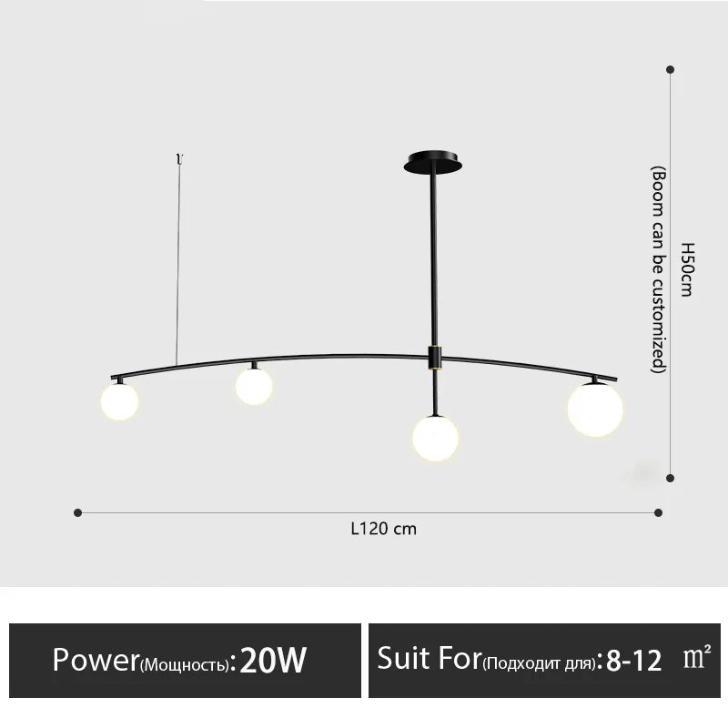 Afralia™ Modern Nordic Chandelier for Living Room Bedroom Decor LED Hanging Light