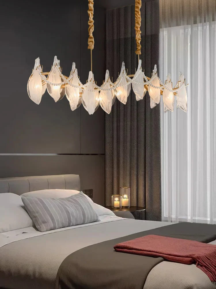 Afralia™ Cloud Mist Glass Chandelier with G9 Light Source - Luxury Home Decoration