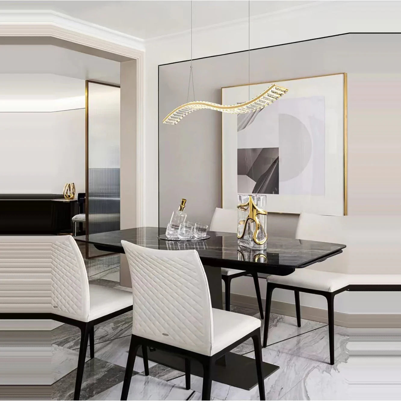 Afralia™ Modern Luxury LED Rings Chandelier: New Trend Circular Ceiling Lamp for Indoor Lighting