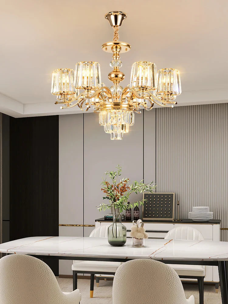 Afralia™ Elegant Crystal Chandelier for Living and Dining Room Lighting