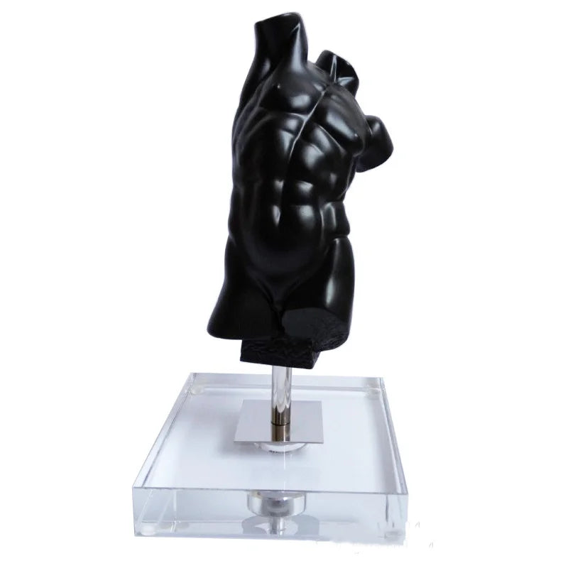 Afralia™ Brokeback Male Nude Resin Figure Handicraft Sculpture for Home Decor