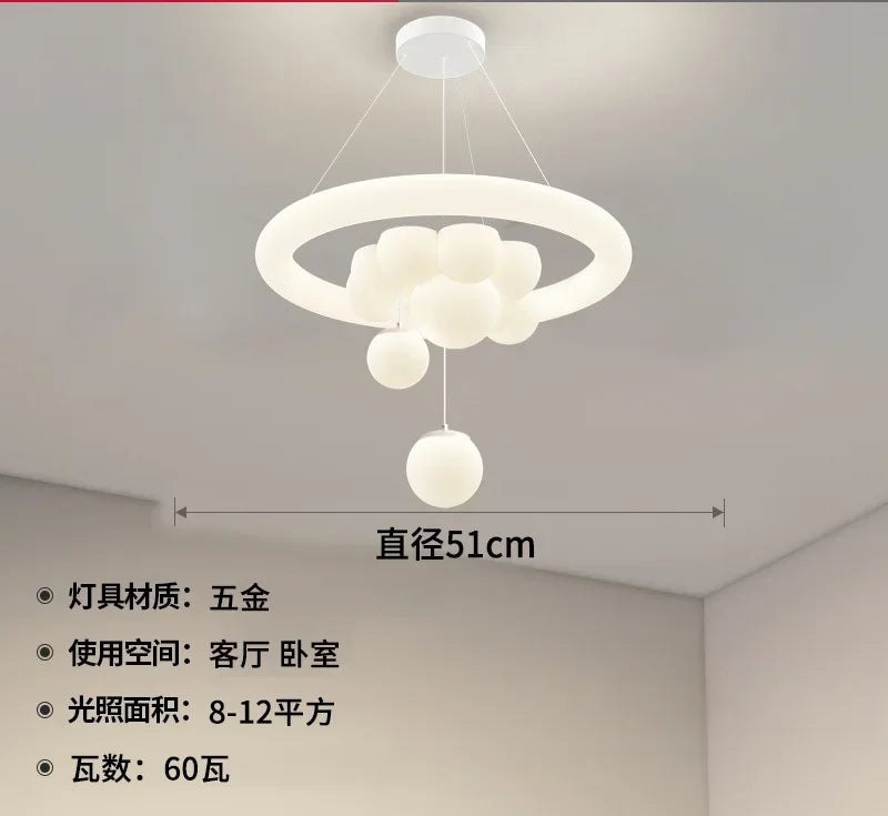 Afralia™ White Bubble Cloud LED Ceiling Lamp for Children's Room