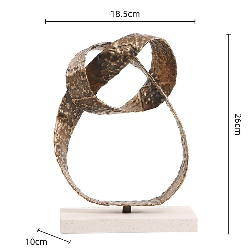 Afralia™ Geometric Sphere Pendant Metal Figurine Home Decor Accessory