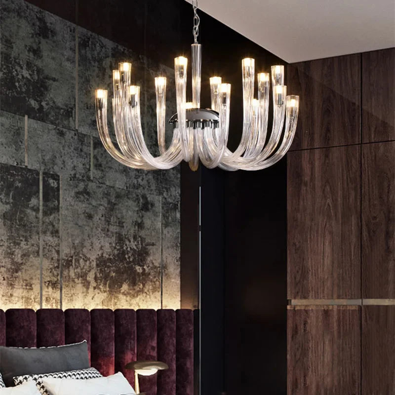 Afralia™ Glass Tube Dining Chandelier Modern Lamps