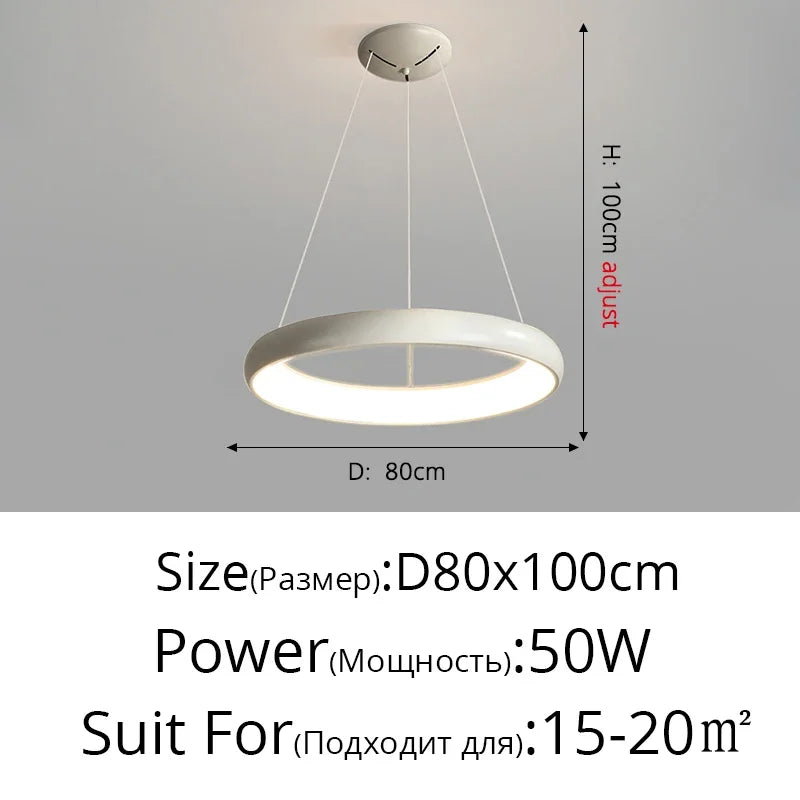 Afralia™ Modern LED Chandelier: Dining Room Bedroom Kitchen Remote Control Interior Decoration