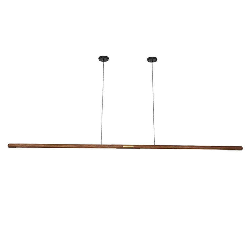 Afralia™ Walnut Pendant Lamp 220cm Solid Wood LED Dining Room Light Luxurious Living Room Light