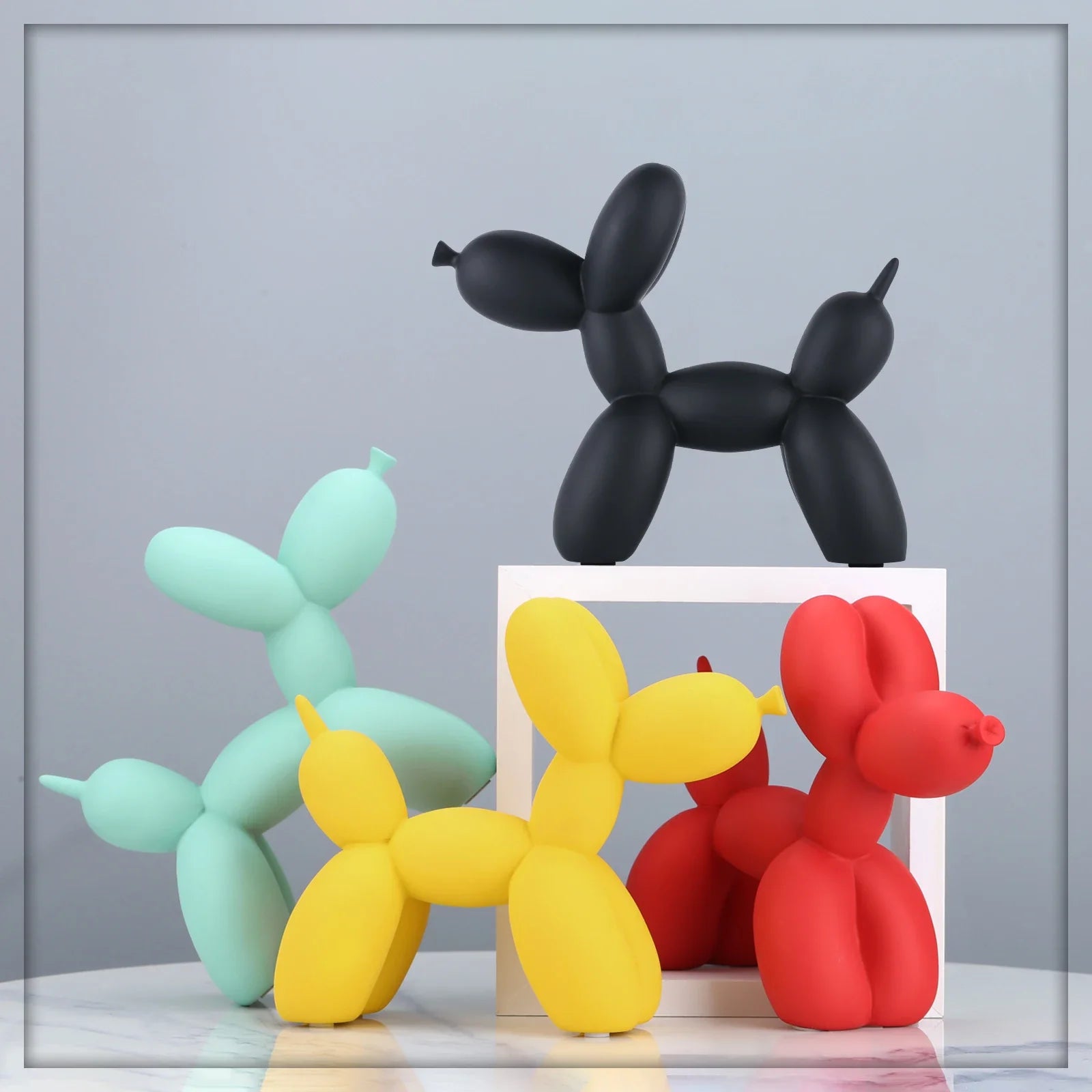 Afralia™ Balloon Dog Sculpture: Modern Resin Home Decor Nordic Animal Figurine
