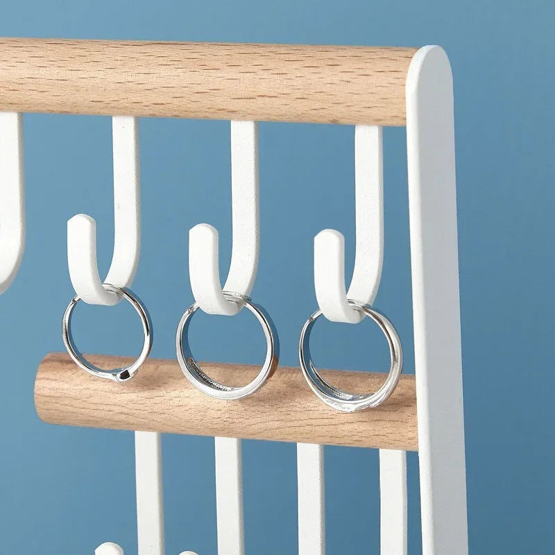 Afralia™ Metal Jewelry Organizer Stand for Necklaces, Earrings, Rings, Watches, and more