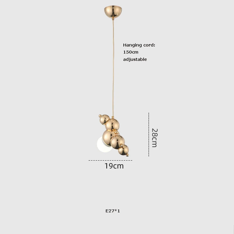 Afralia™ Silver Gold Molecule Stainless Steel LED Chandelier - 2022 Trend