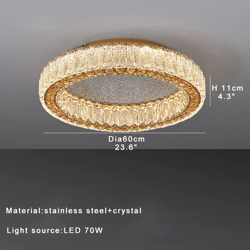 Afralia™ Crystal Ceiling Lamp: Luxury Postmodern Design for Living Room & Bedroom