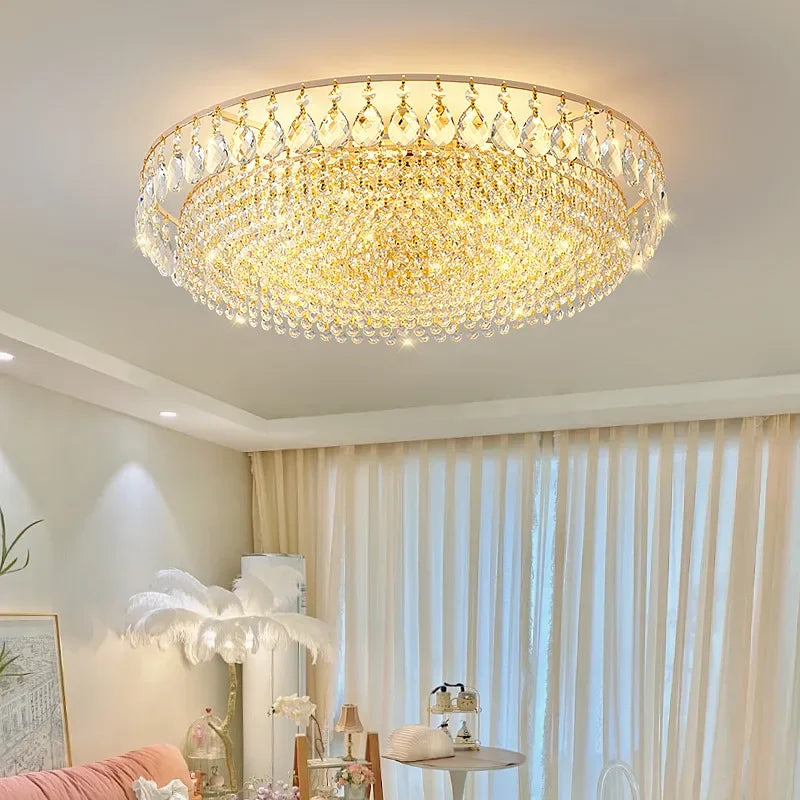 Afralia™ Crystal Ceiling Lights: Luxurious LED Fixture for Master Bedroom, Living Room Wall Decor