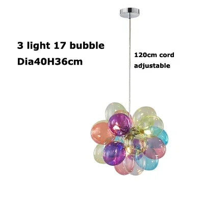 Afralia™ Glass Bubble Chandelier Pendant Light for Living Room & Bedroom