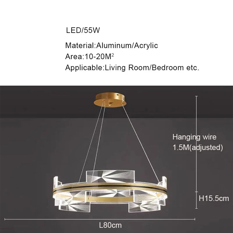 Afralia™ Gold LED Pendant Lights Modern Living Room Dining Kitchen Bar Decor Lighting