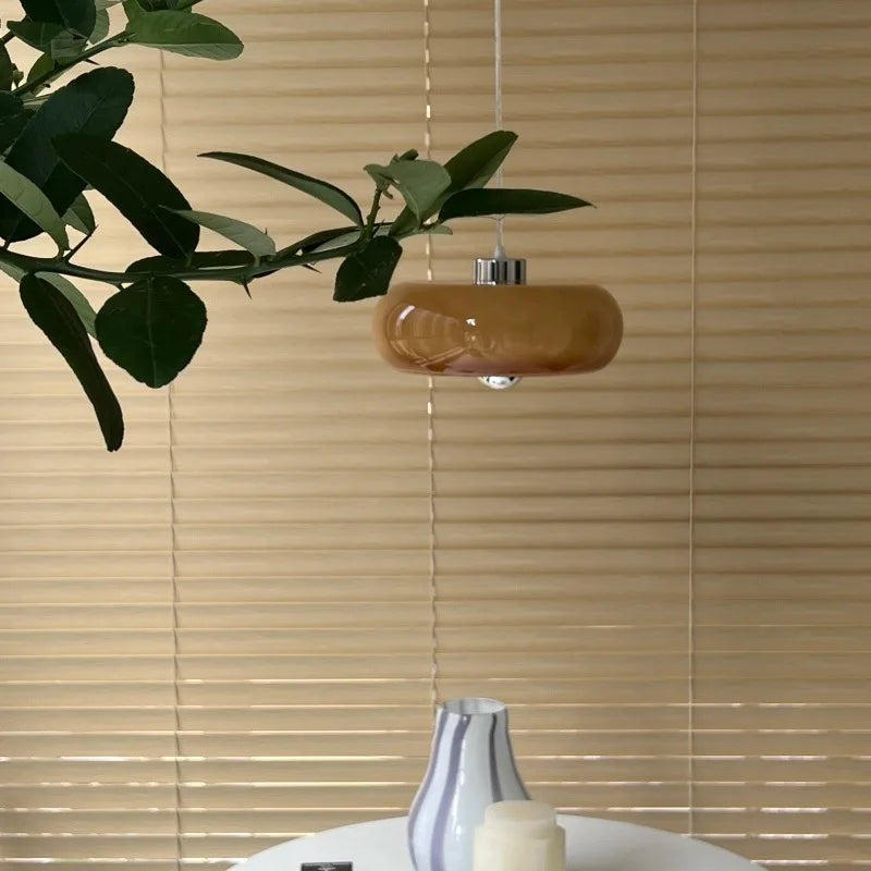 Afralia™ Glass Pendant Lamp Nordic Retro Restaurant Chandelier LED Lights for Bar Counter Bedroom