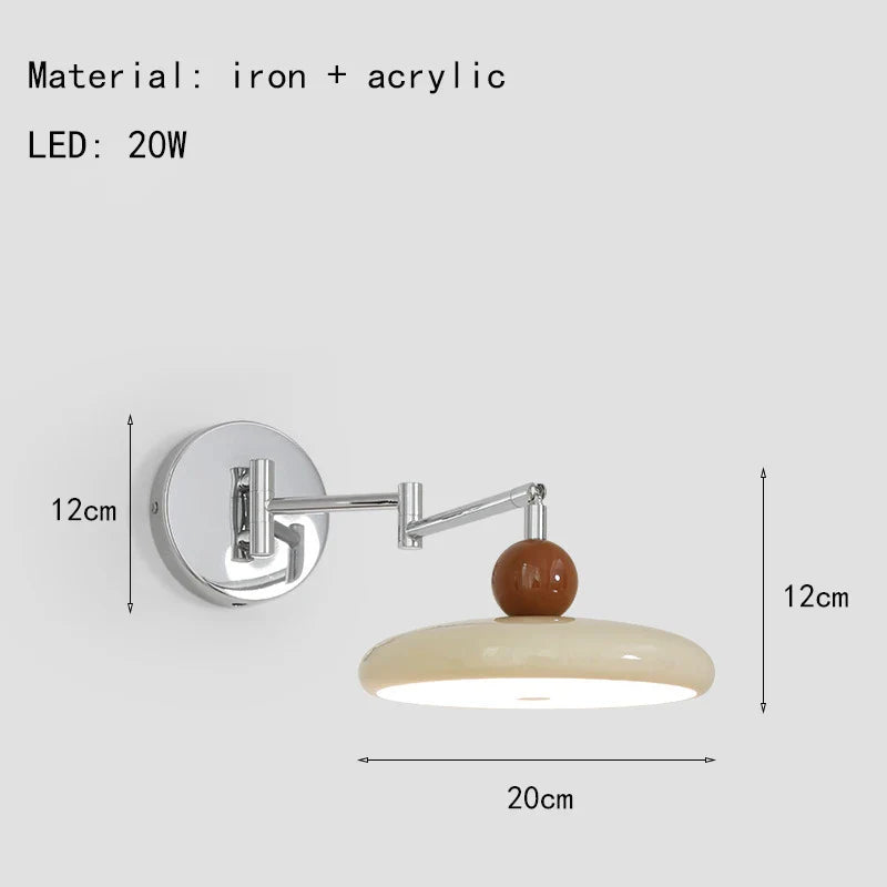 Afralia™ Iron Wall Light: Modern Rotatable LED Wall Lamp for Bedroom Lighting