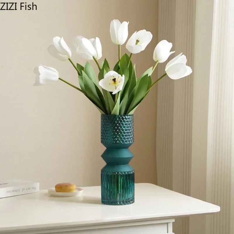 Afralia™ Crystal Clear Glass Vase Hydroponic Floral Arrangement Pot