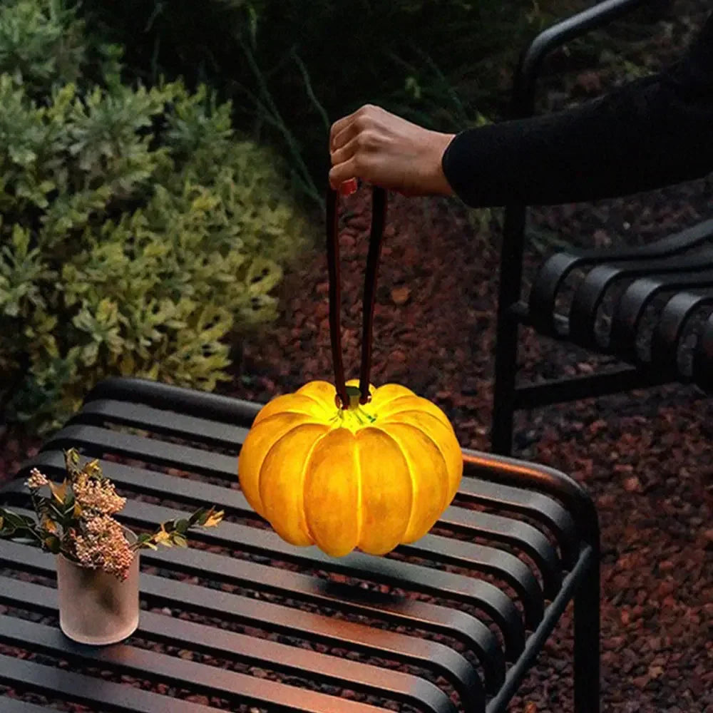 Afralia™ Pumpkin Table Lamp | Rechargeable & Portable | Modern Style, Bedroom Study Atmosphere