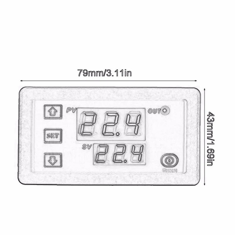 Afralia™ Dual LED Temperature Controller Thermostat for Heat Cooler - Digital Temp Regulator