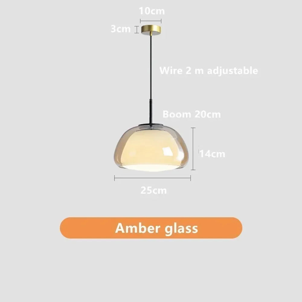 Afralia™ Jelly Amber Chandelier - Luxury Glass Lighting Fixtures for Home Decor