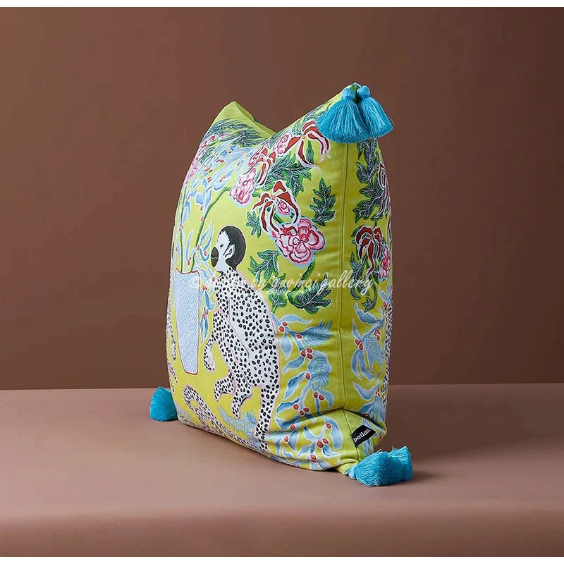 Afralia™ Mystical Monkeys with Vase Retro Throw Pillow Cases