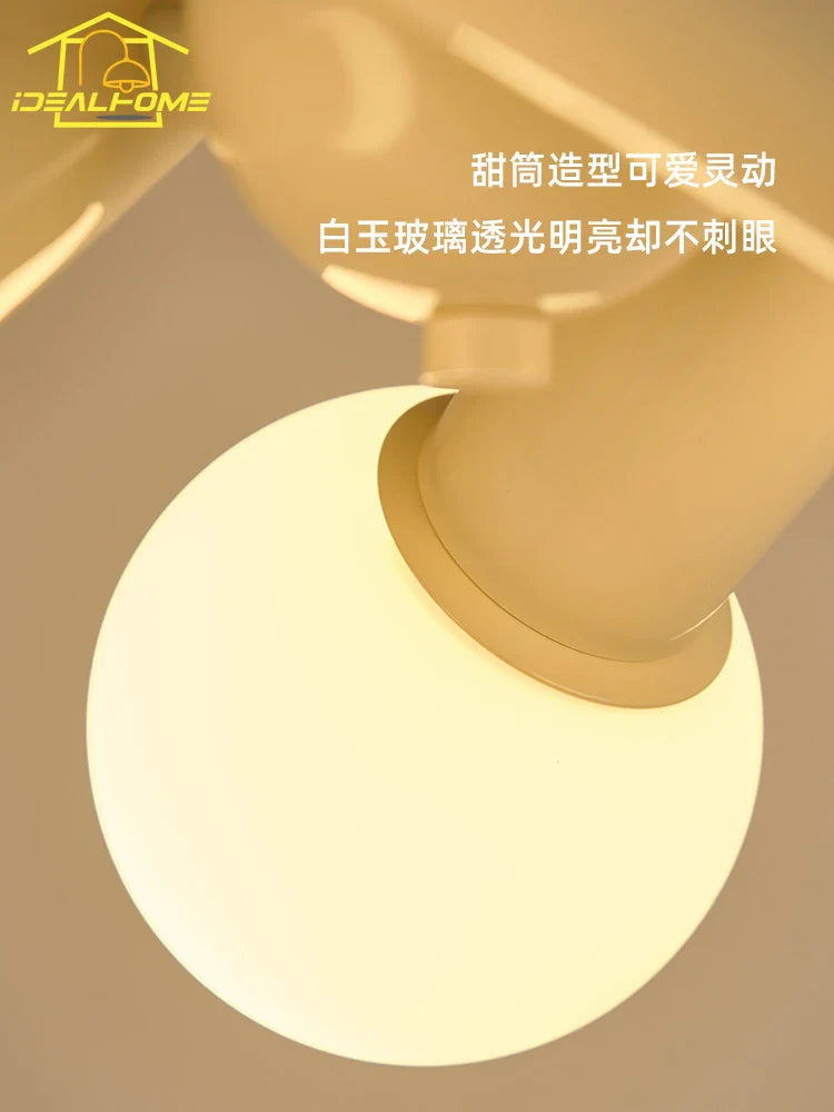 Afralia™ Cream Wind LED Ceiling Light - Modern, Warm, Simple Home Decor