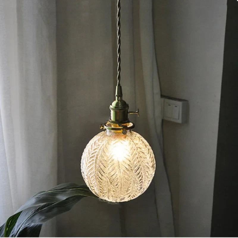 Afralia™ Glabe Glass LED Pendant Light Fixture, Nordic Modern Design for Bedroom, Kitchen, Aisle