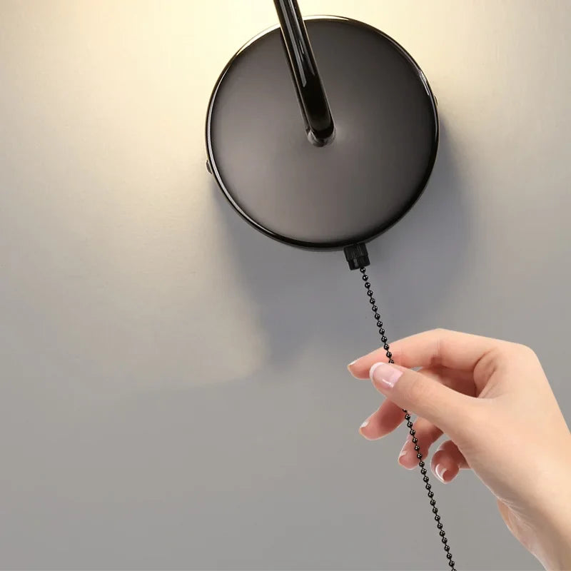 Afralia™ Carbon Steel LED Wall Lamp Reading Bedside Cafe Luxury Stone Nordic Modern Mirror Light