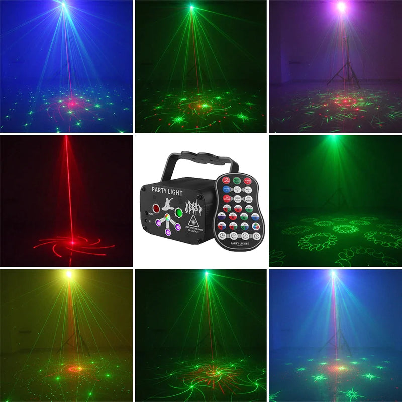 Afralia™ RGB Mini Laser Light Projector for Party, Wedding & Events