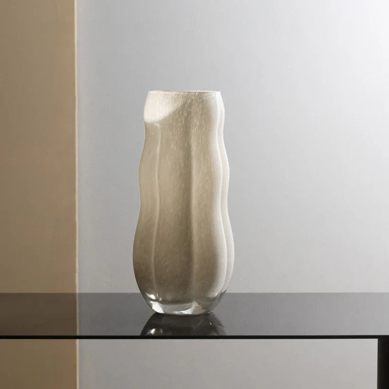 Afralia™ Wavy Glass Vase for Flowers and Hydroponics