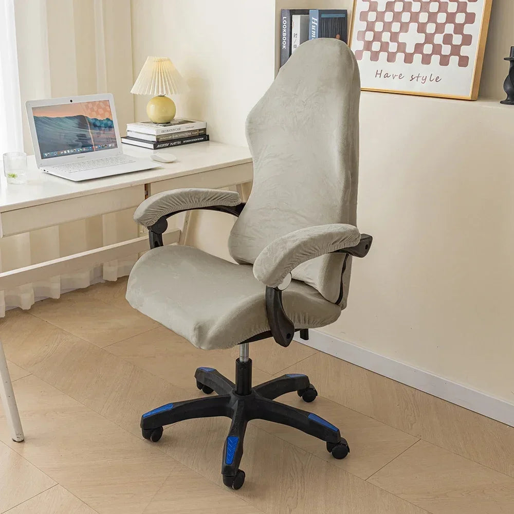 Afralia™ Tickened Velvet Chair Cover | Stretchy Gaming Seat Case for Office & Esports