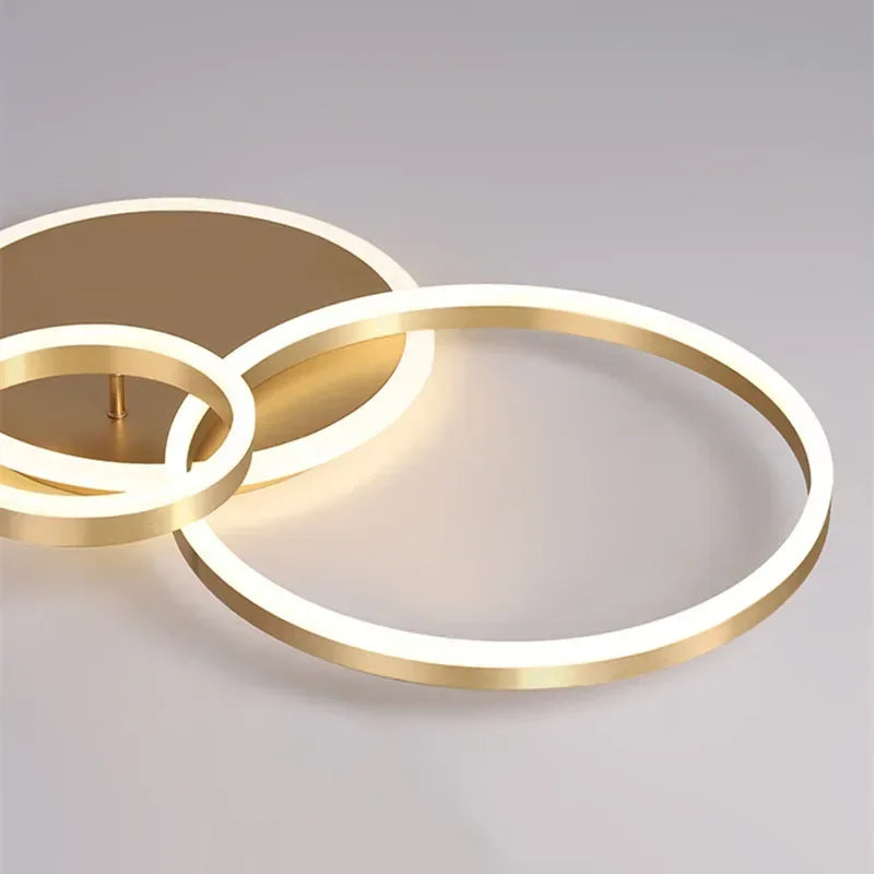 Afralia™ Nordic Ring Dimmable LED Ceiling Chandelier for Home Design Lighting
