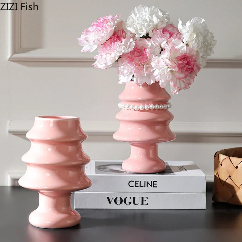 Afralia™ Xmas Tree Ceramic Vase for Table Decoration and Flowers Arrangement