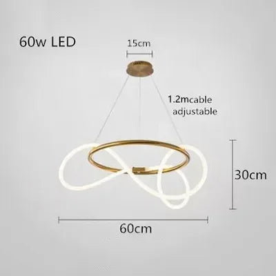 Afralia™ Flexible Long Hose LED Chandelier for Kitchen, Dining Room, Bar - Modern Design