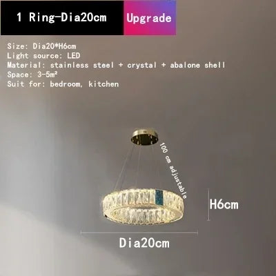 Afralia™ Crystal Shell Chandelier for Luxurious Home Decor with LED Pendant Lights