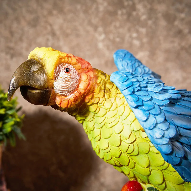 Afralia™ Resin Parrot Figurine Ornament for Bird Lovers and Home Decor