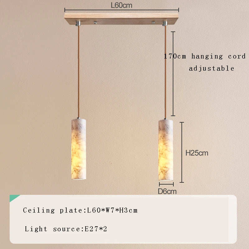 Afralia™ Marble Hanging Lamp LED Chandelier for Luxury Kitchen Island Decor