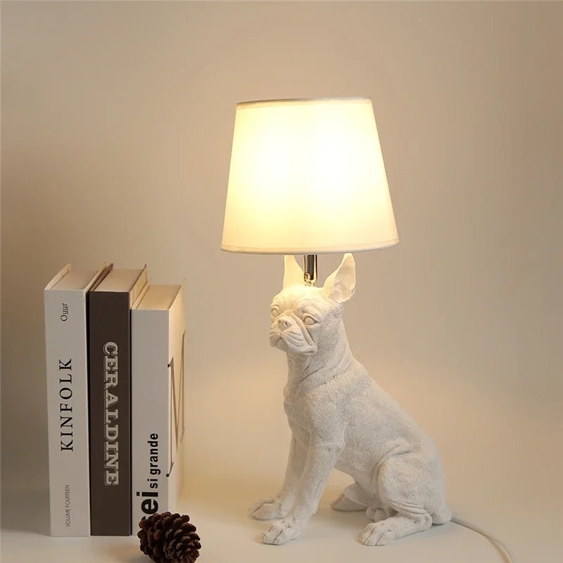 Afralia™ Nordic Puppy LED Table Lamp, Modern Decorative Bedroom Light Fixture