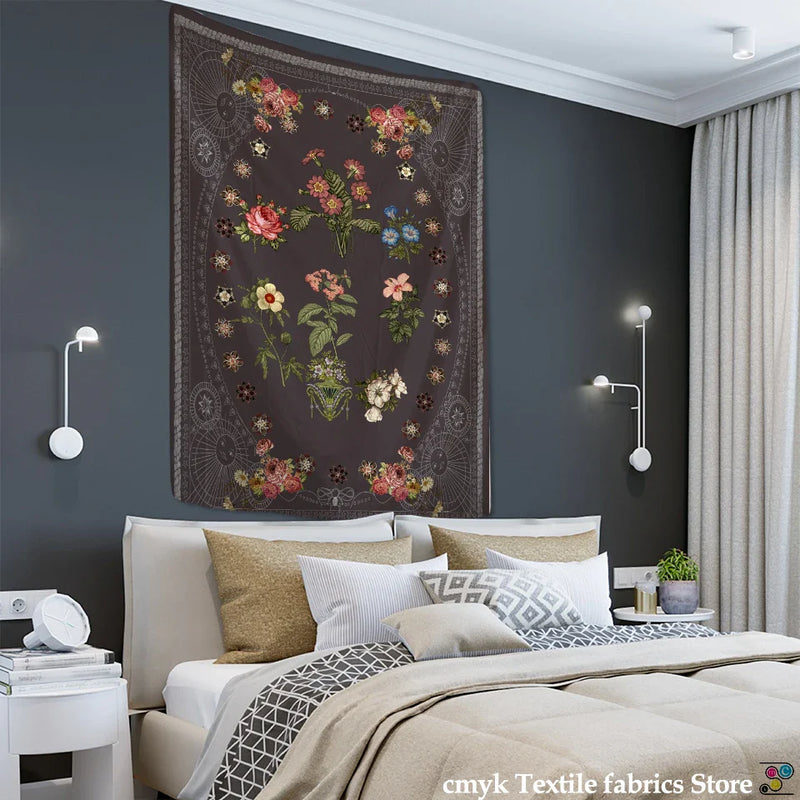 Afralia™ Botanical Sketch Tapestry Wall Hanging - Boho Aesthetic Room Decor