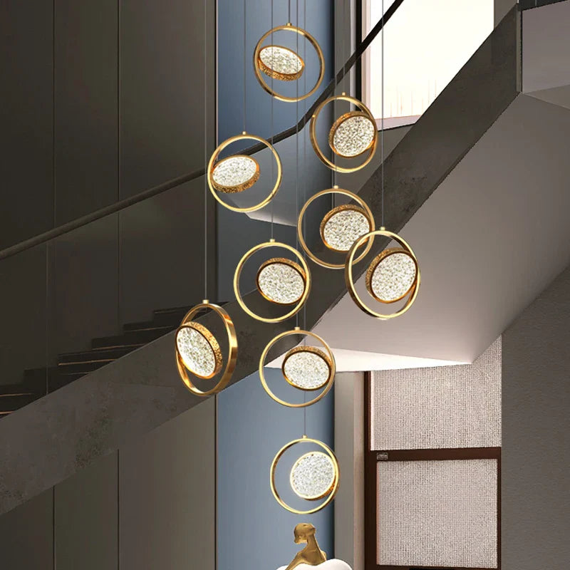 Afralia™ Modern LED Ring Chandelier for Kitchen Dining Living Room