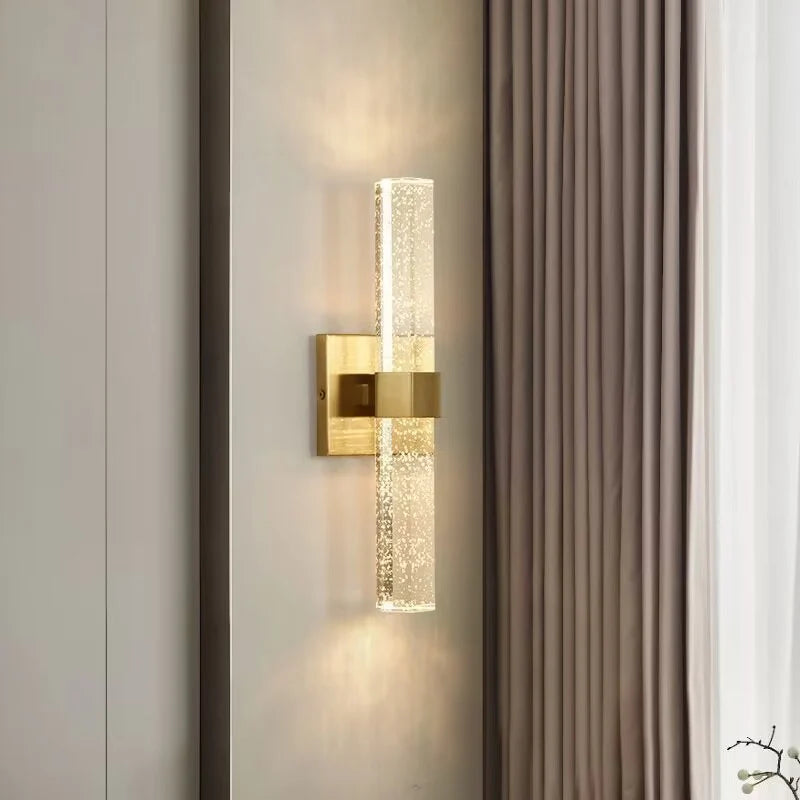 Afralia™ Gold Wall Sconce Light for Bedroom Living Room Hallway 10W