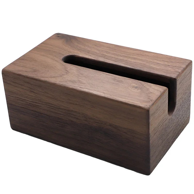 Afralia™ Wooden Tissue Box Holder for Napkins & Paper Towels