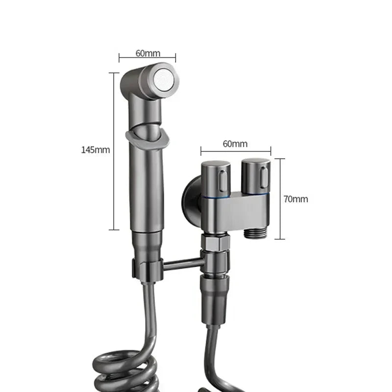Afralia™ Hygienic Bidet Sprayer with Double Outlet Valve and Shower Head