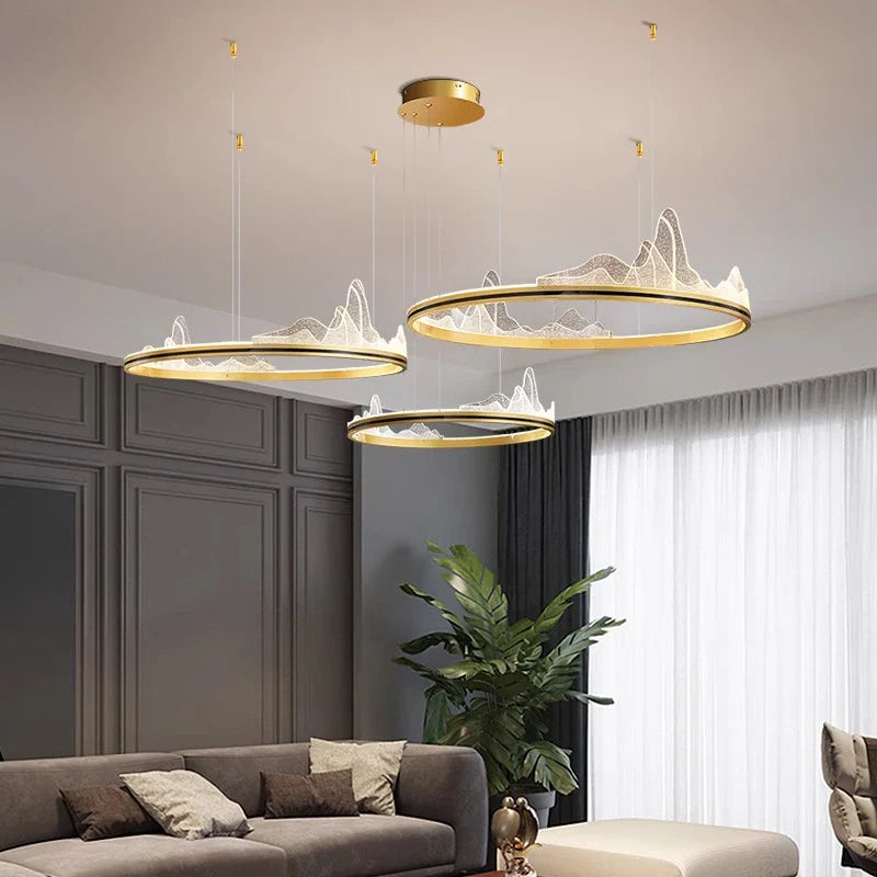 Afralia™ Modern LED Pendant Light Chandeliers for Living and Dining Room Decor